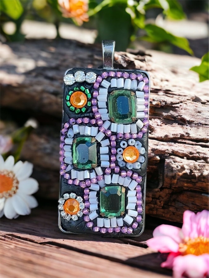 My handmade mosaic necklace pendant