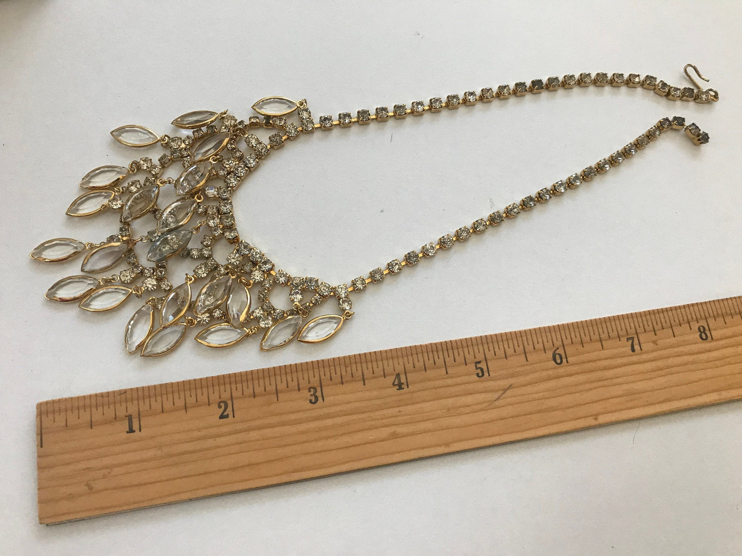 Stunning vintage necklace loaded with beautiful crystal dangles