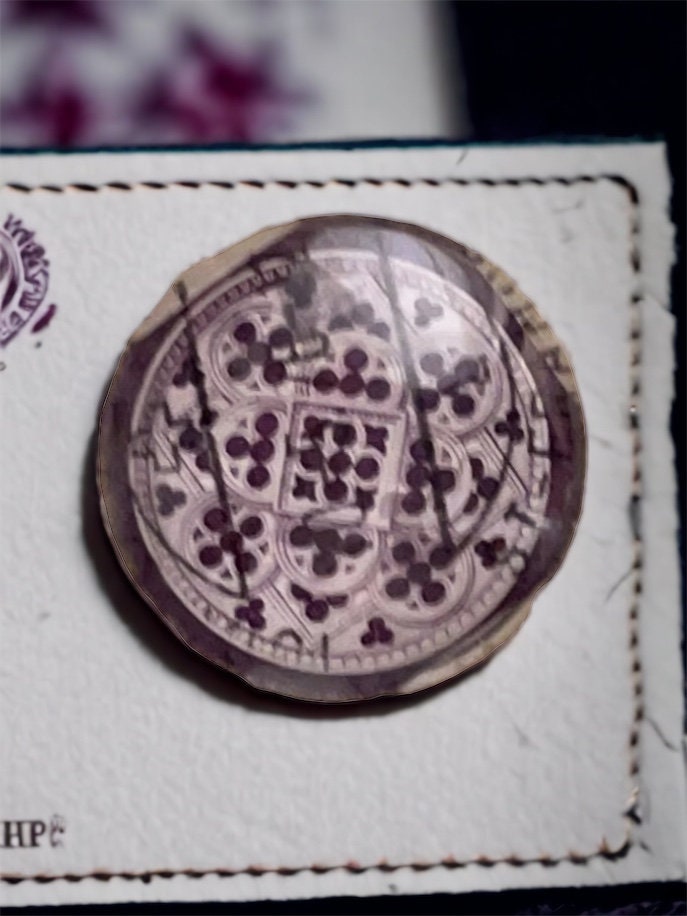 Necklace pendant or pin made from a genuine vintage postage stamp from Switzerland - Helvetia