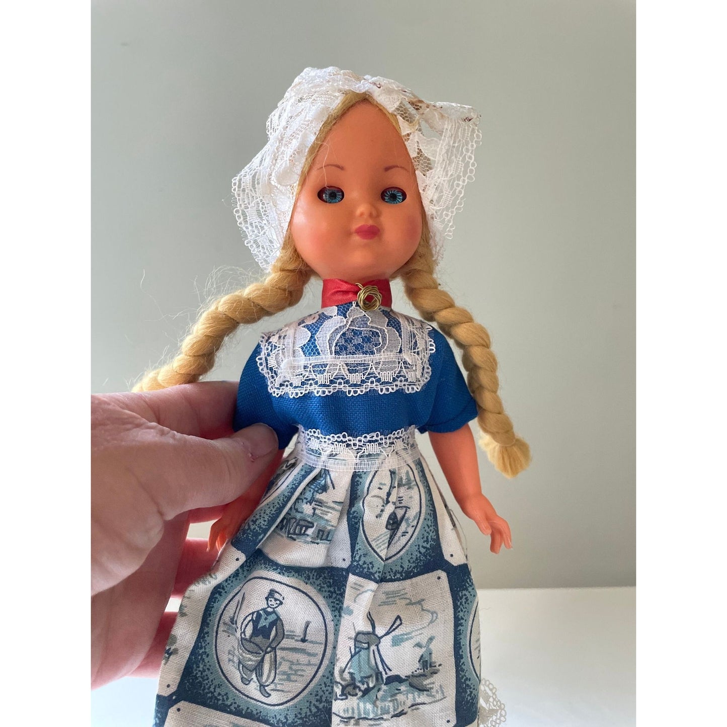 Vintage collectible Doll figurine from Denmark - with eyes that open and close