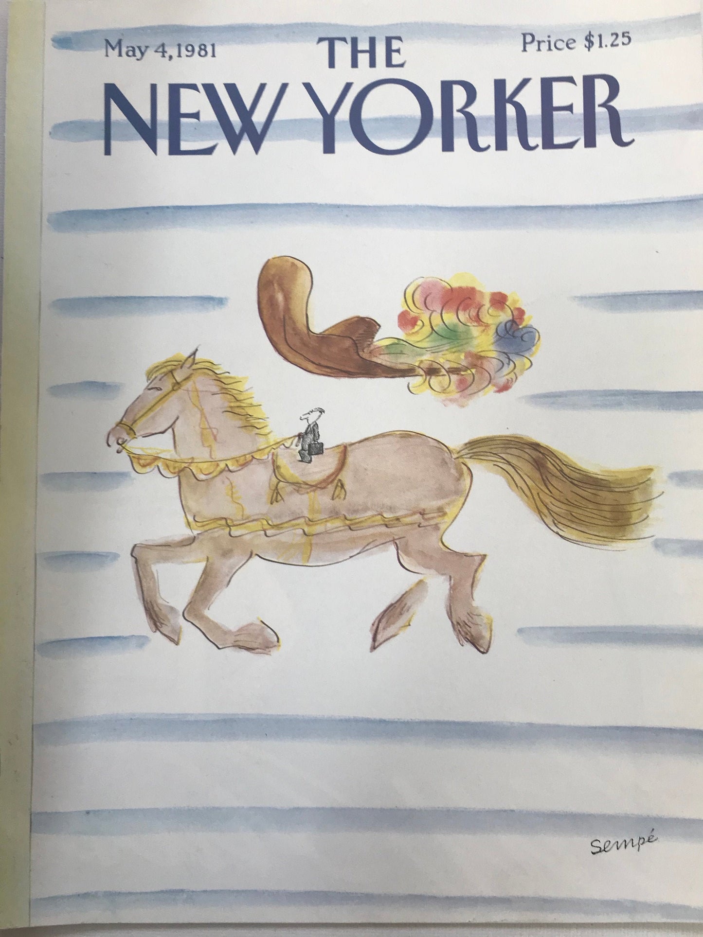 RARE - May 4, 1981 - The NEW YORKER Magazine original cover - horse