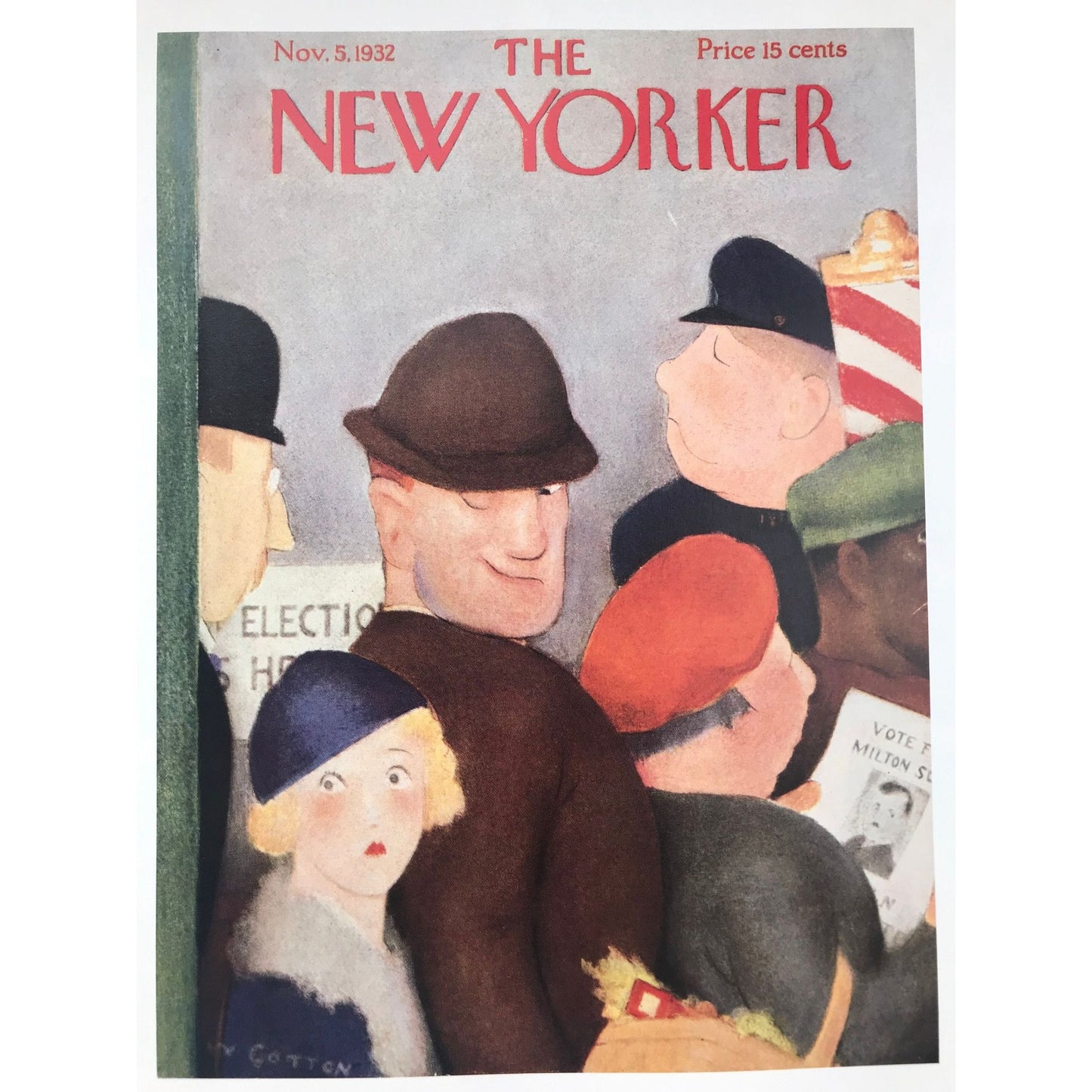 November 5, 1932 - Vintage book page print of a NEW YORKER Magazine cover