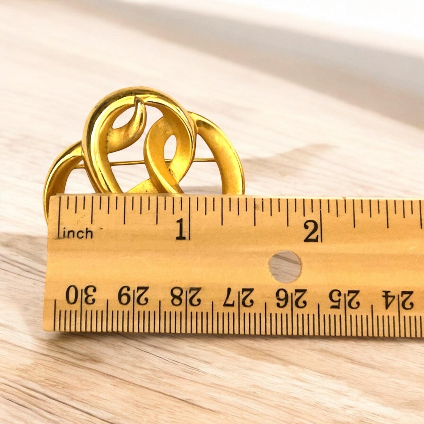 Celtic Knot P.E.P. Vintage Goldtone Brooch Pin