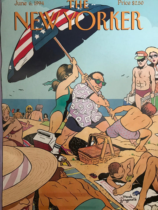 The NEW YORKER cover only - June 6, 1994 - the beach