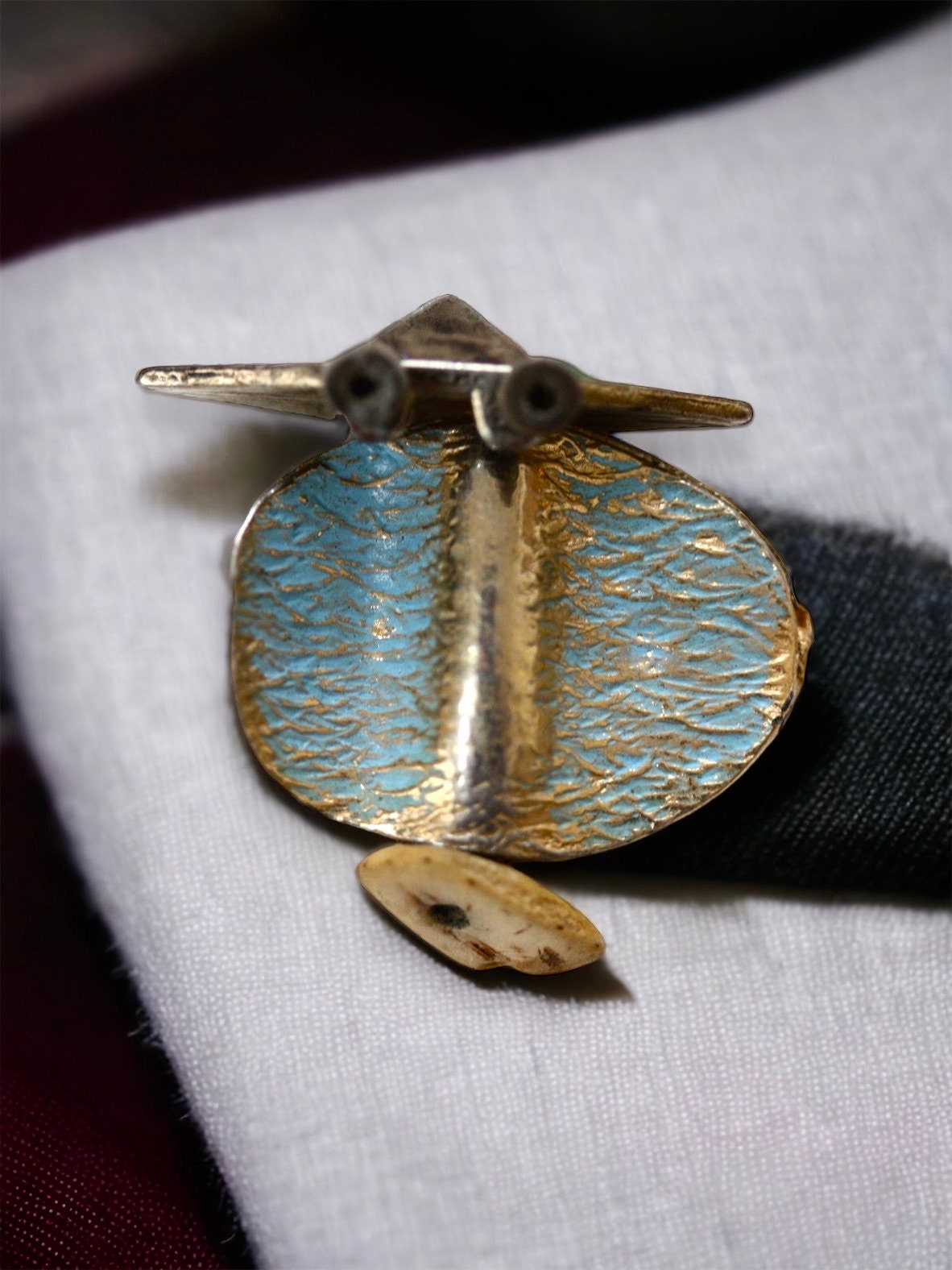 Handmade, one-of-a-kind assemblage art - can be ordered as a necklace, pin or magnet