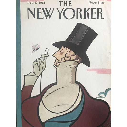 Vintage NEW YORKER Magazine original cover - February 23, 1981 - Anniversary Issue