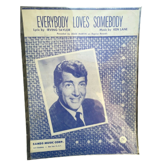 1948 Original vintage sheet music - Everybody Loves Somebody - Dean Martin