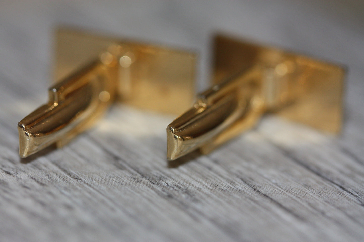 Mens vintage cuff links - rectangular