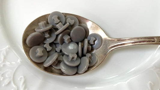 Lot of light silver gray 12 mm vintage buttons