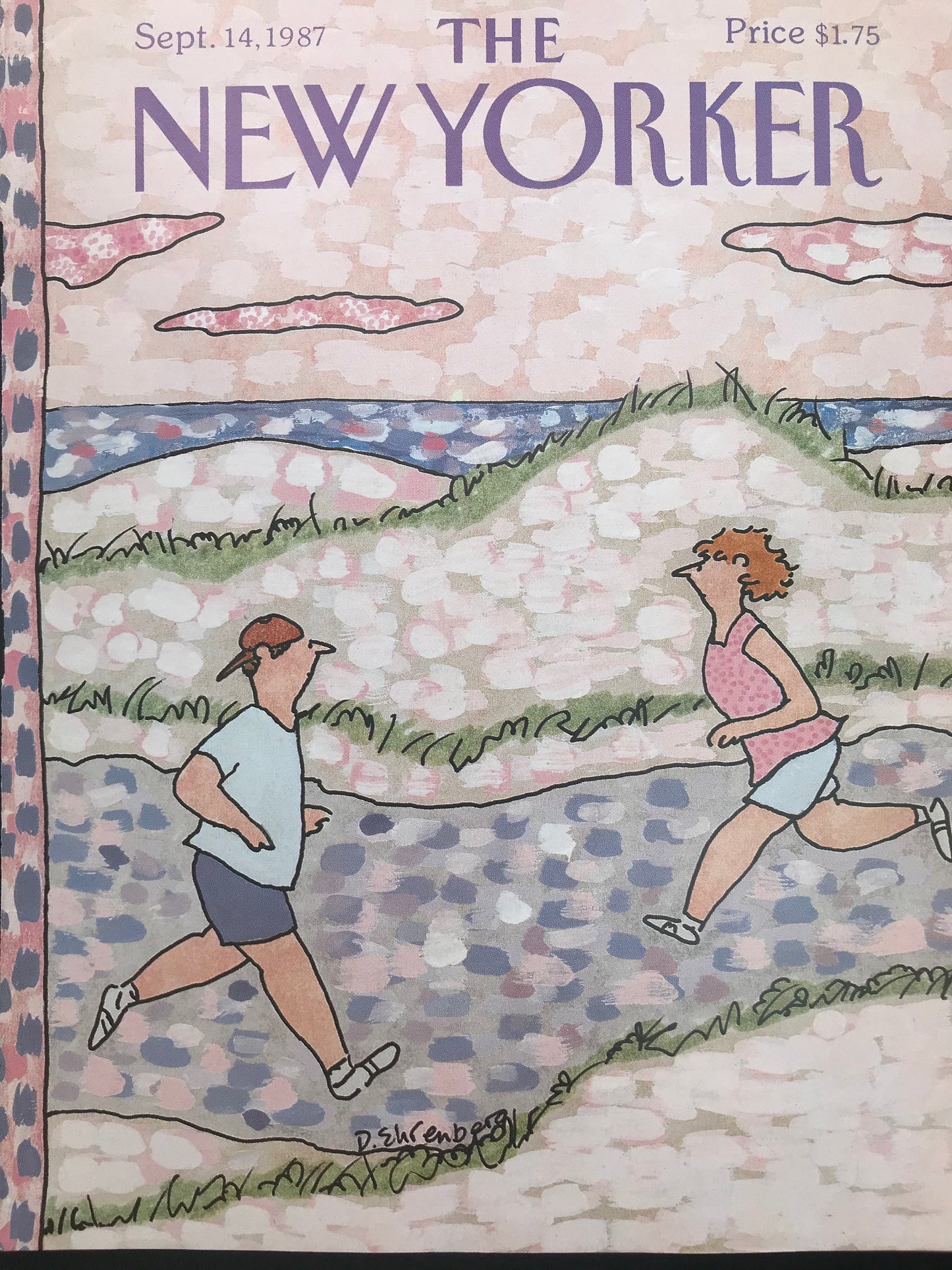 September 14, 1987 - The NEW YORKER Magazine original cover - joggers