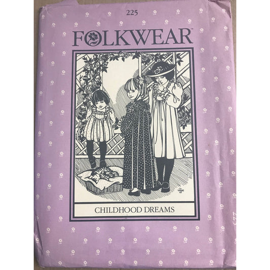 RARE Folkwear sewing pattern #225 - uncut - Sewing Pattern - Childhood Dreams