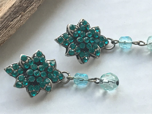 Stunning vintage turquoise dangle earrings