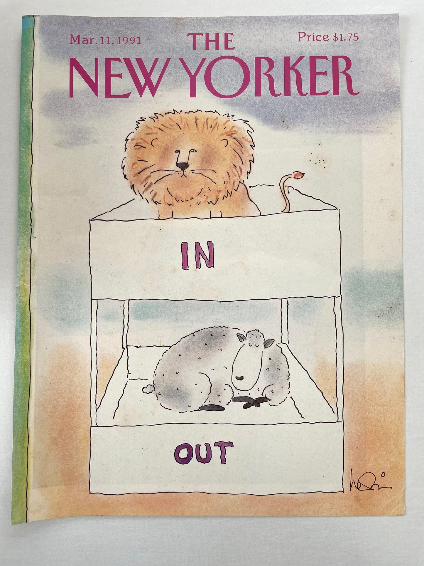 March 11, 1991 - The NEW YORKER Magazine original cover - Please read description