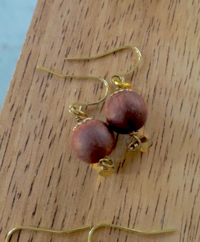 Your choice of handmade mixed material dangle earrings
