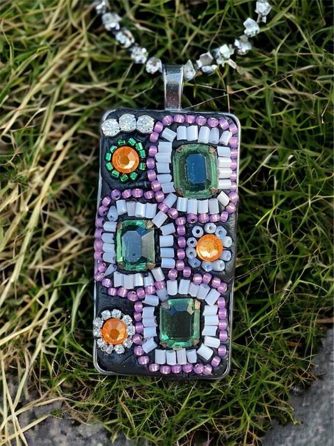 My handmade mosaic necklace pendant