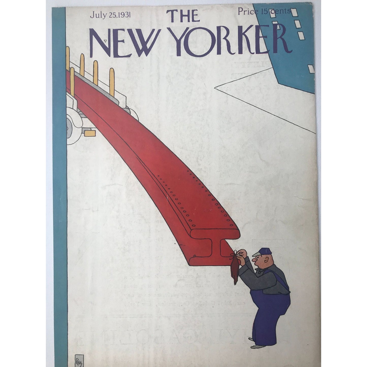 RARE - The NEW YORKER Magazine very rare original cover - July 25, 1931