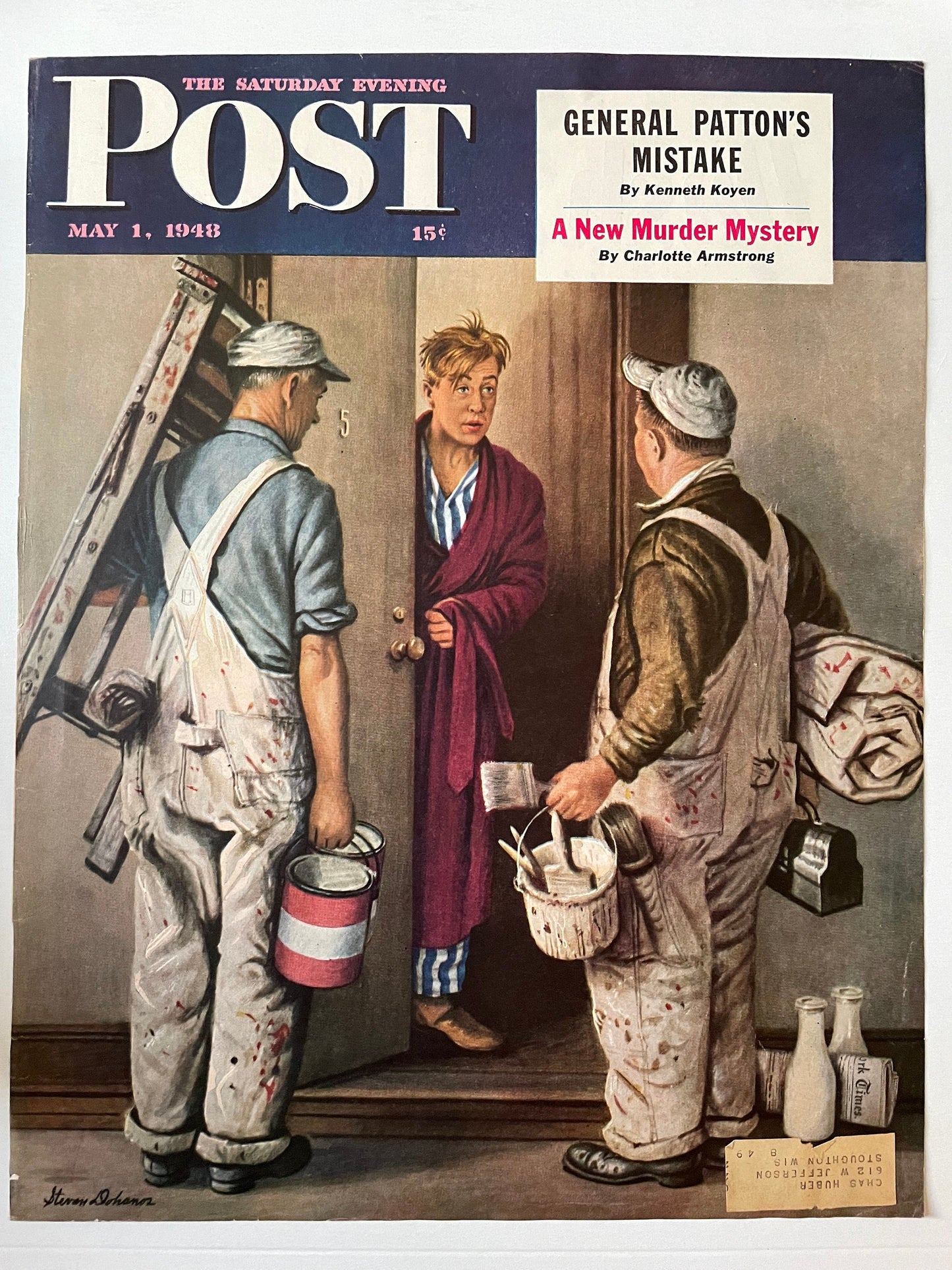 RARE - Saturday Evening Post - Original Cover - May 1, 1948 - painters