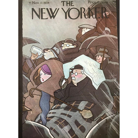 Very RARE - November 17, 1934 - NEW YORKER Magazine original cover - by Rea Irvin