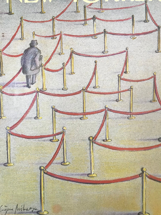 The NEW YORKER Magazine cover - January 20, 1975 - line stanchions