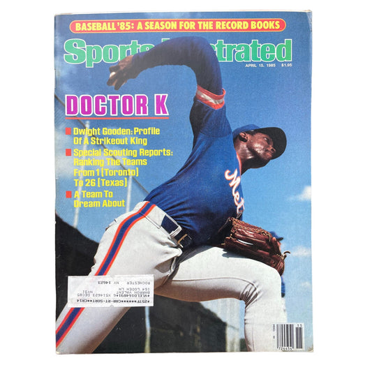 Sports Illustrated Magazine complete issue - Doctor K Dwight Gooden - The Mets - April 15, 1985
