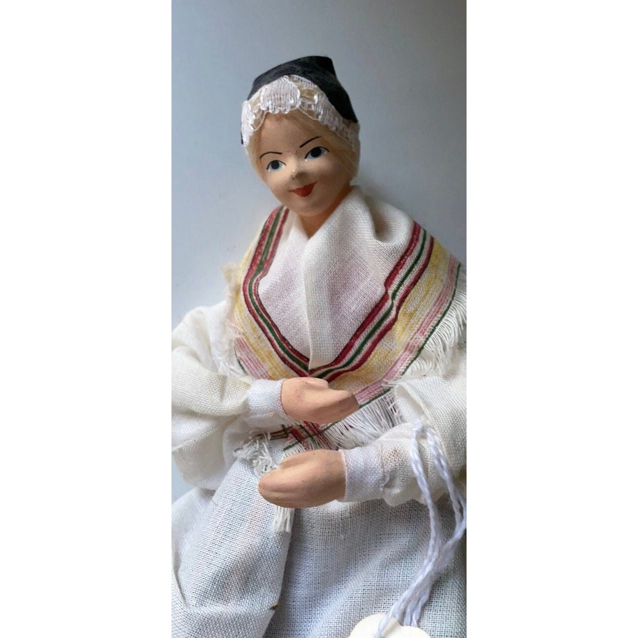 Rare vintage Suomalainen Kansallispuku doll figurine Handmade in Finland