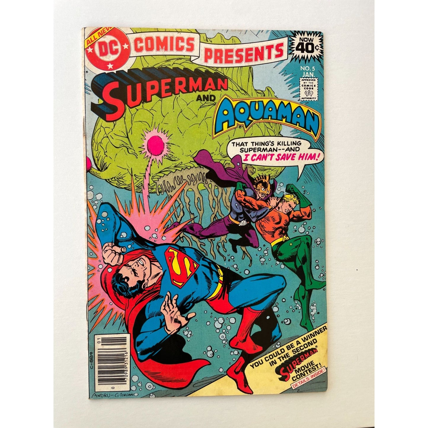 Vintage comic book - DC Comics Presents #5 Superman Aquaman 1979 Andru Art, Len Wein Story