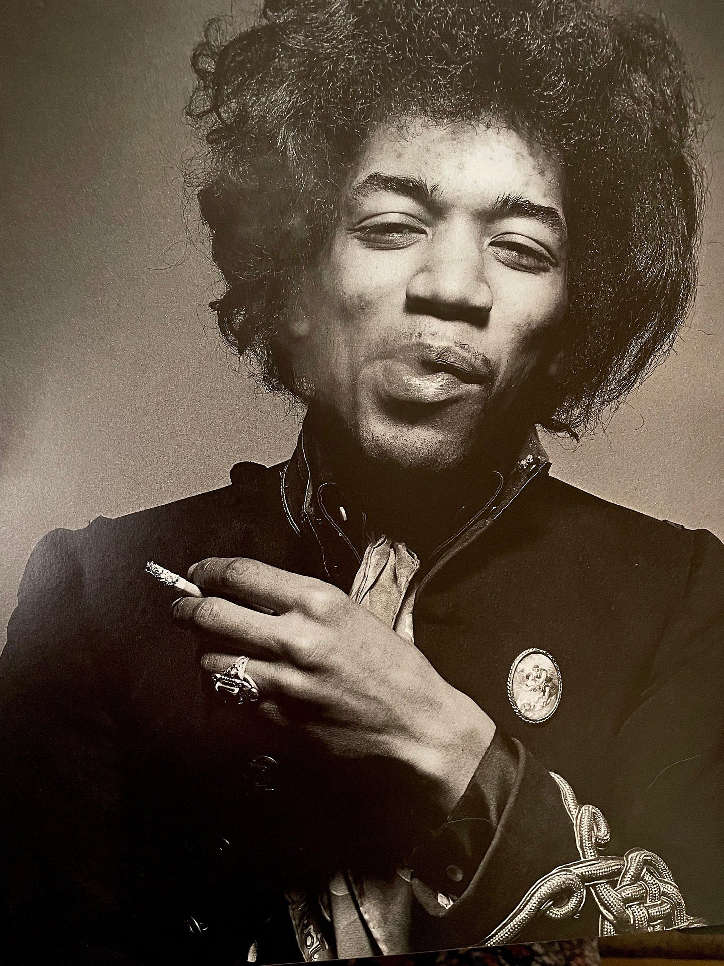 Legendary Rock 'N Roll - Jimi Hendrix - print from vintage book - 12" x 10"