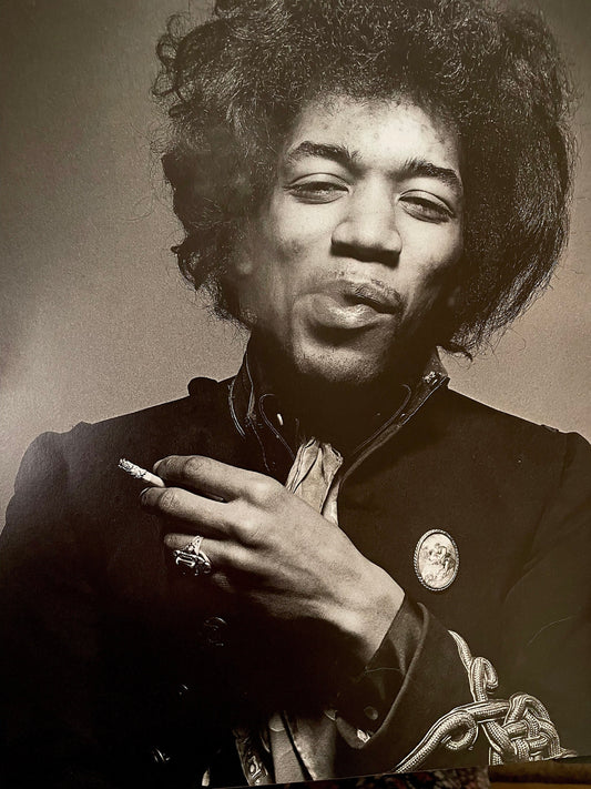 Legendary Rock 'N Roll - Jimi Hendrix - print from vintage book - 12" x 10"