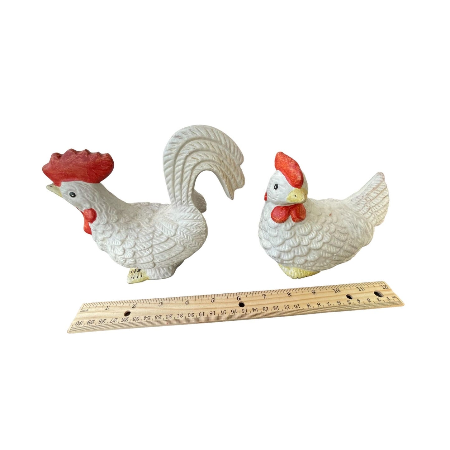 Fabulous vintage ceramic roosters - unsigned