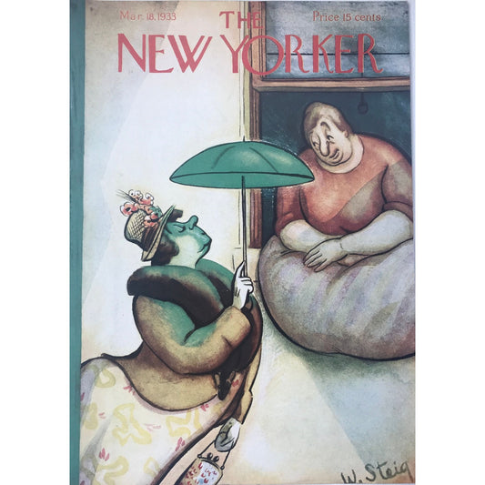 RARE - The NEW YORKER Magazine very rare original cover - March 18, 1933 by William Steig