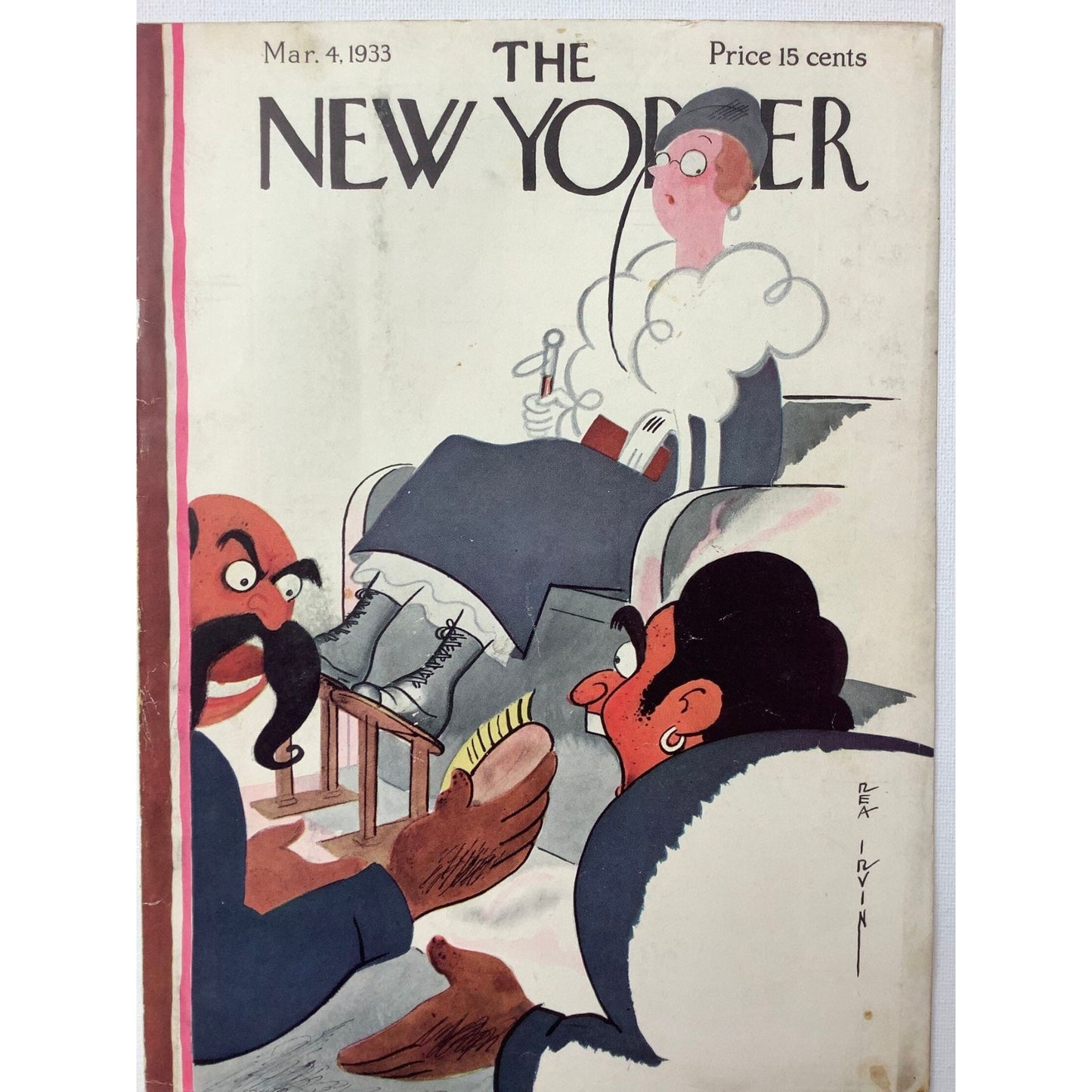 The NEW YORKER Magazine very rare original cover - March 4, 1933 - roller coaster