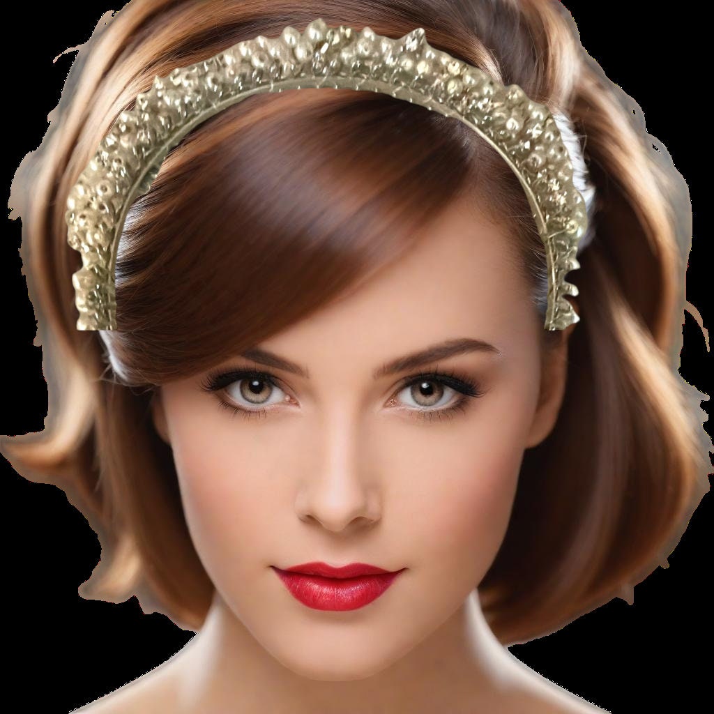 Handmade stunning head band for hair - with rhinestones and pearls on metal base - wedding, bride