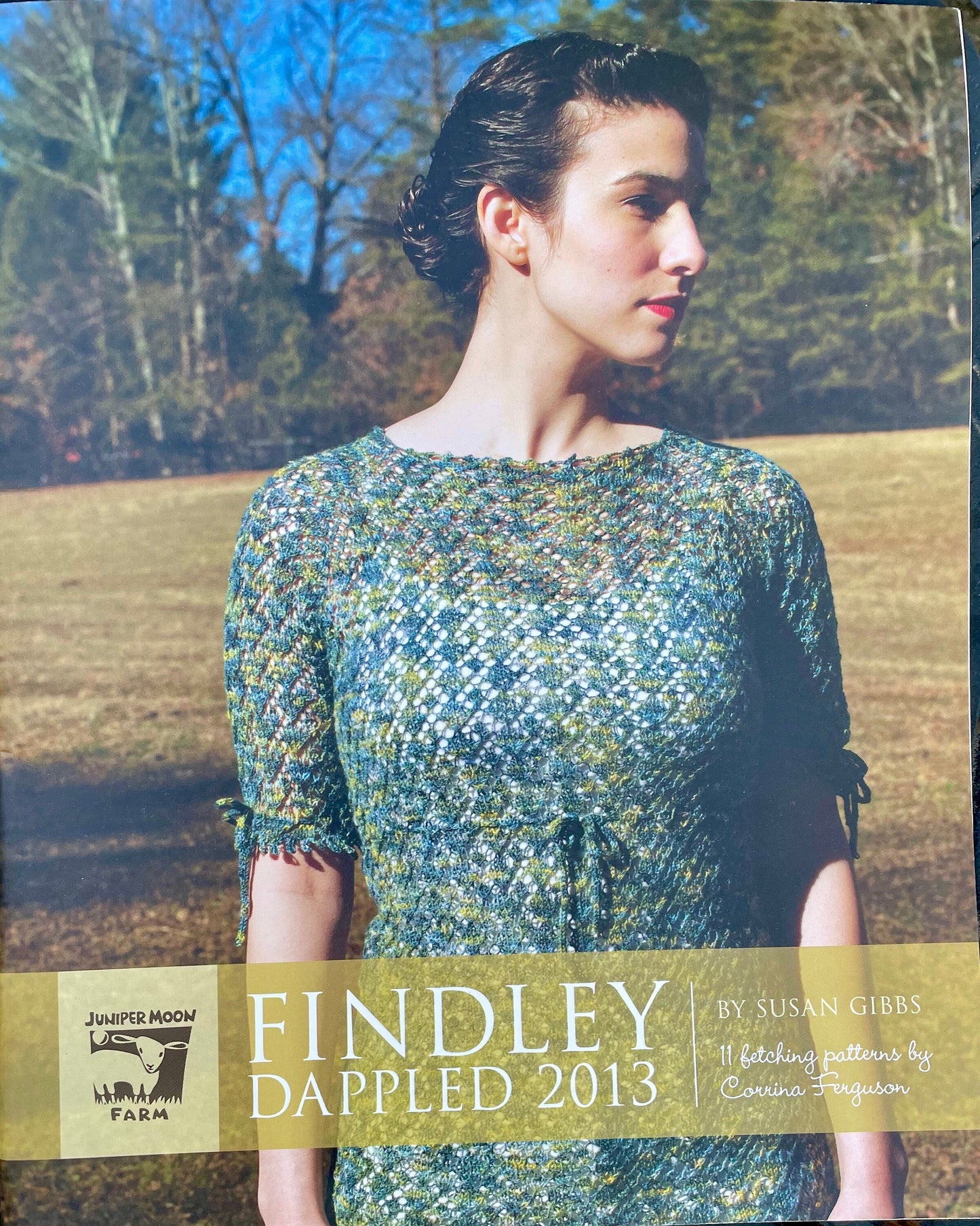 Knitting pattern book - Juniper Moon Farm FINDLEY DAPPLED knitting pattern book with 11 Designs
