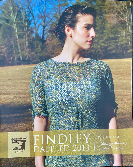 Knitting pattern book - Juniper Moon Farm FINDLEY DAPPLED knitting pattern book with 11 Designs