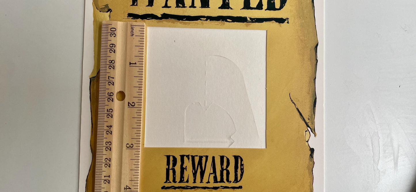 Fun photo cards and envelopes - "Wanted" with an insert for someone's 3"x3" photo - never used