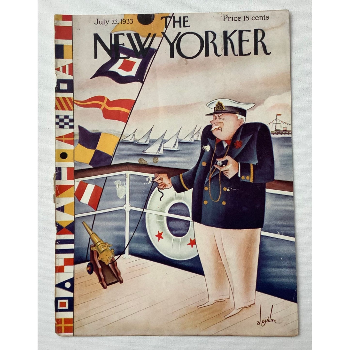 The NEW YORKER Magazine very rare original cover - July 22, 1933 - Alajov