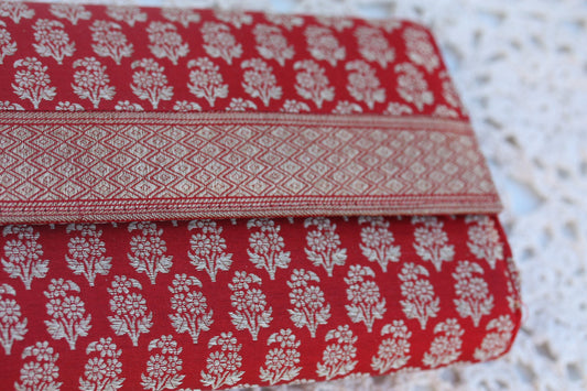 Asian Style Clutch - Vintage Red Gold Evening Purse Handbag for Wedding