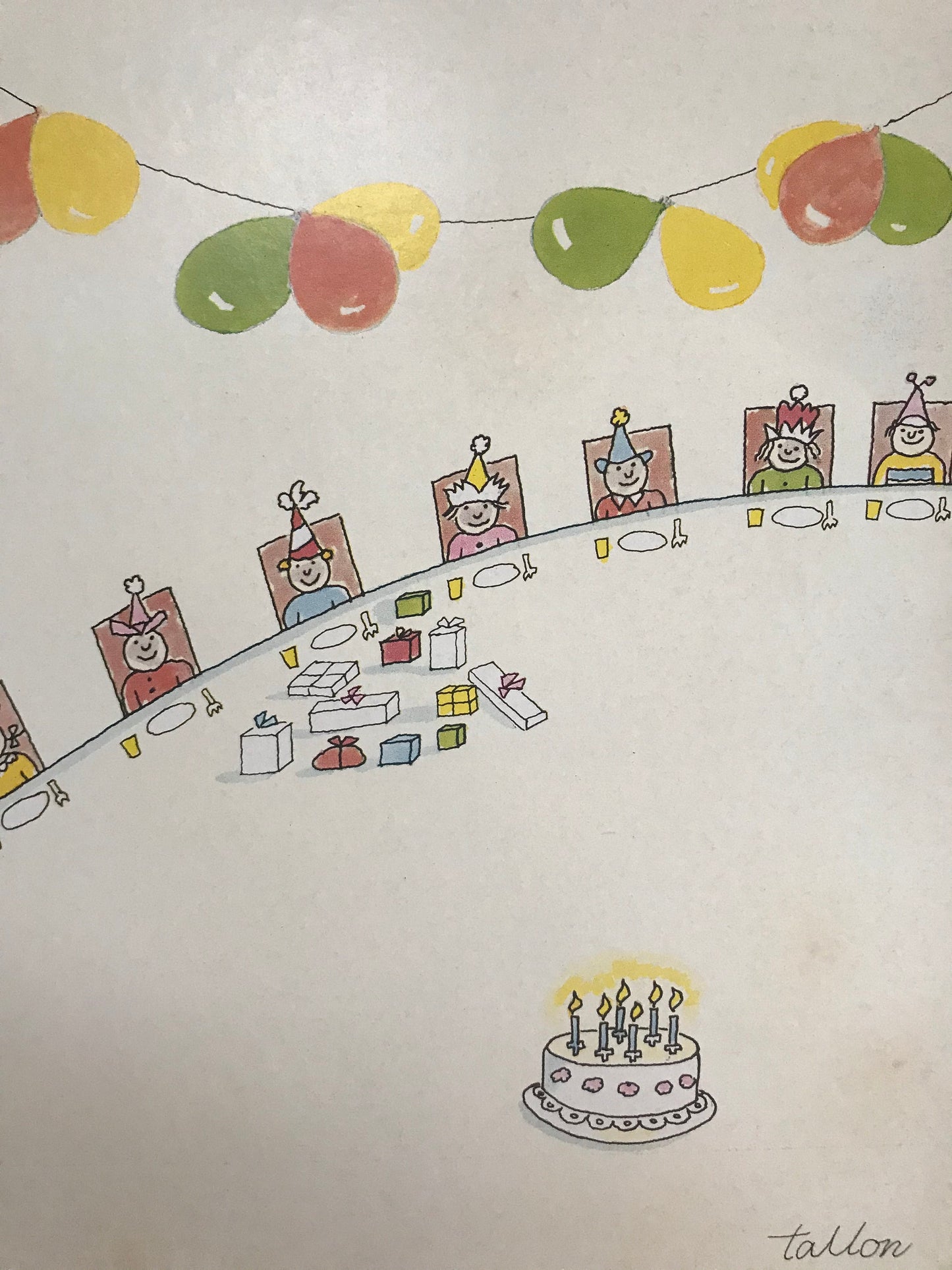 May 12, 1980 - The NEW YORKER Magazine original cover - kids birthday party - artist Tallon