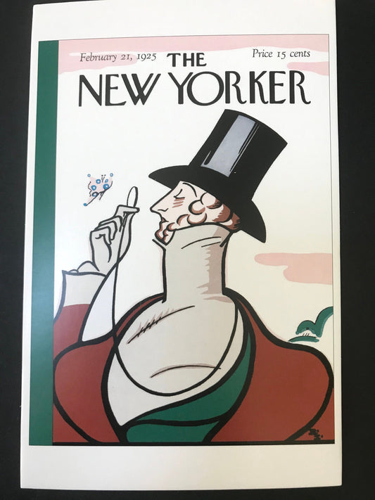 POSTCARD of an original vintage New Yorker Magazine cover from February 21, 1925 - ready to frame or to send to a friend
