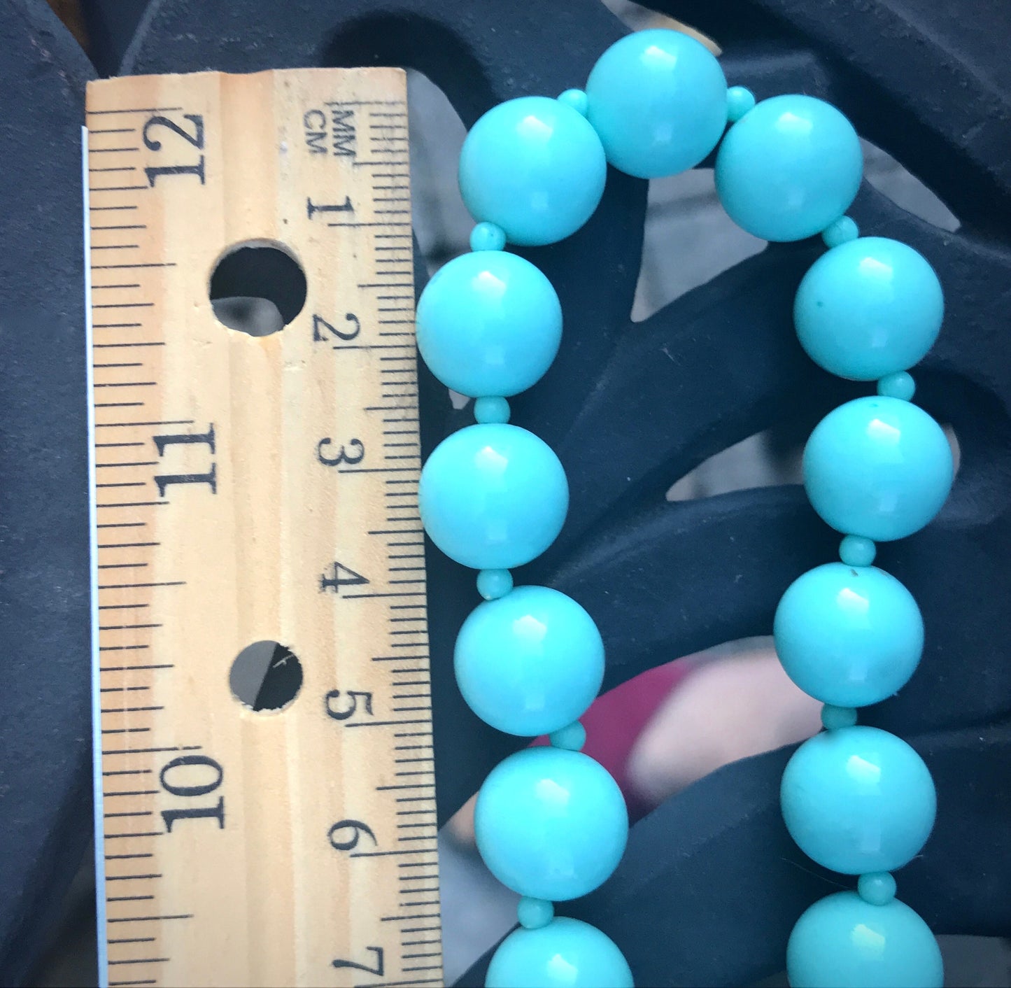 Long vintage stunning blue necklace