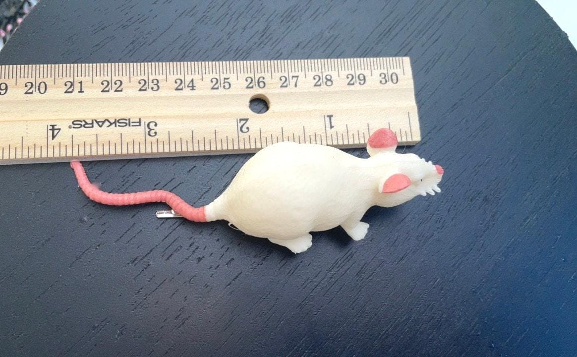 Fun Halloween Rat Hair Pin - scary, spooky Halloween jewelry, fun gag gift