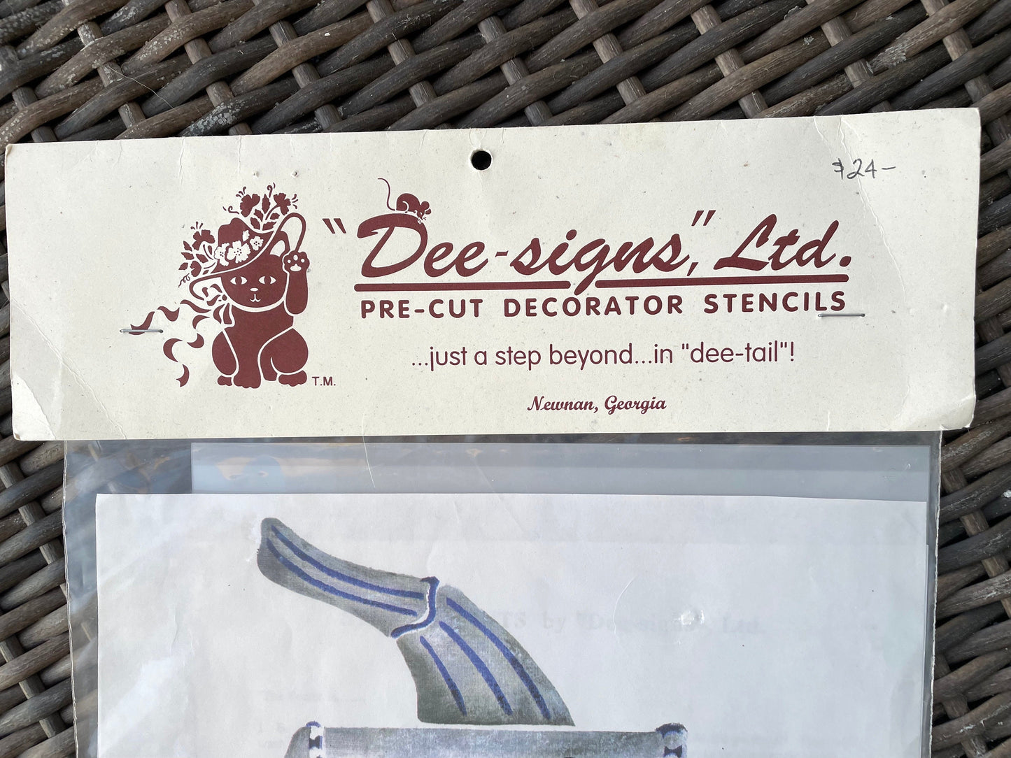 Delft teapot original stencil by Dee-signs in Georgia - in original packaging