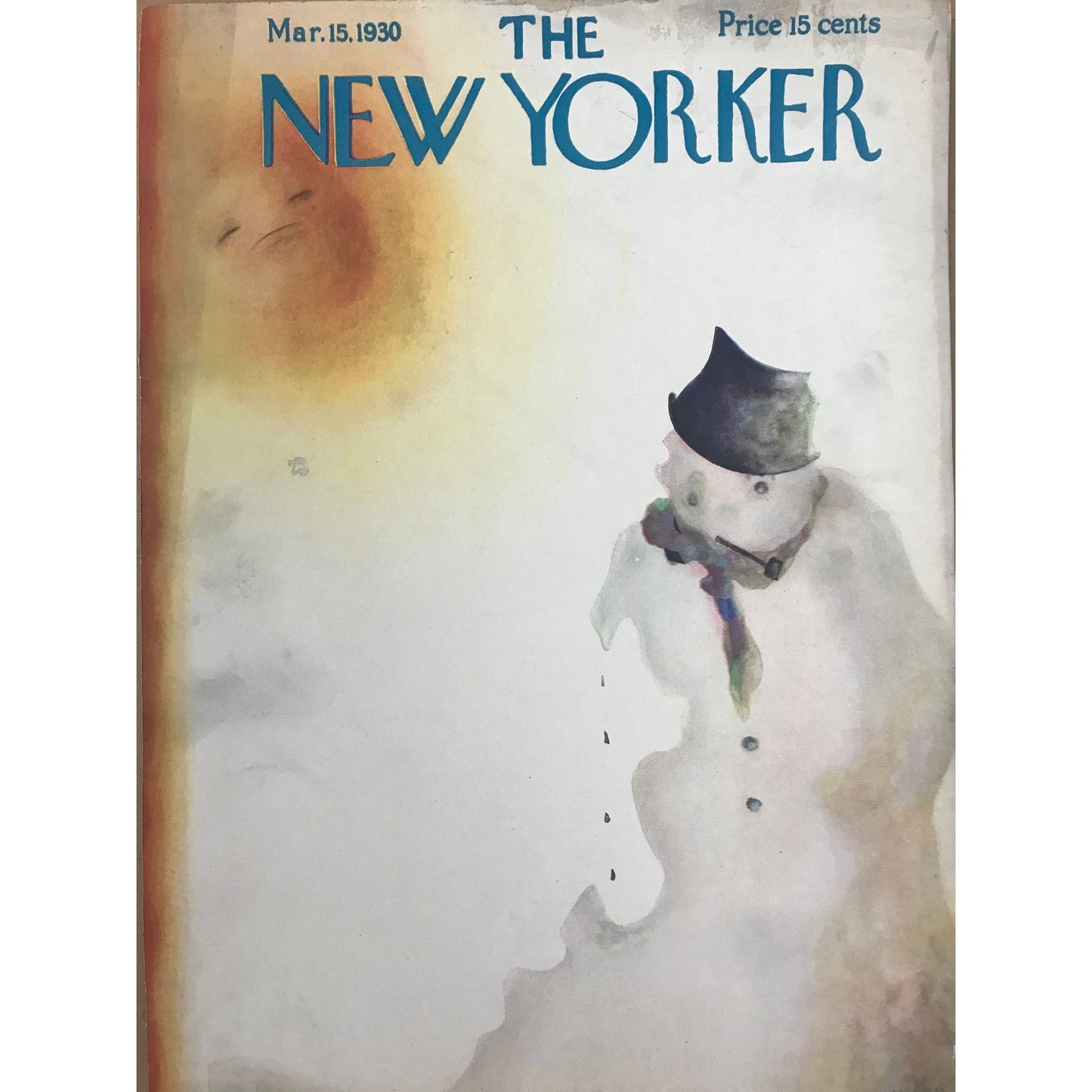 The NEW YORKER Magazine very rare original cover - March 15, 1930