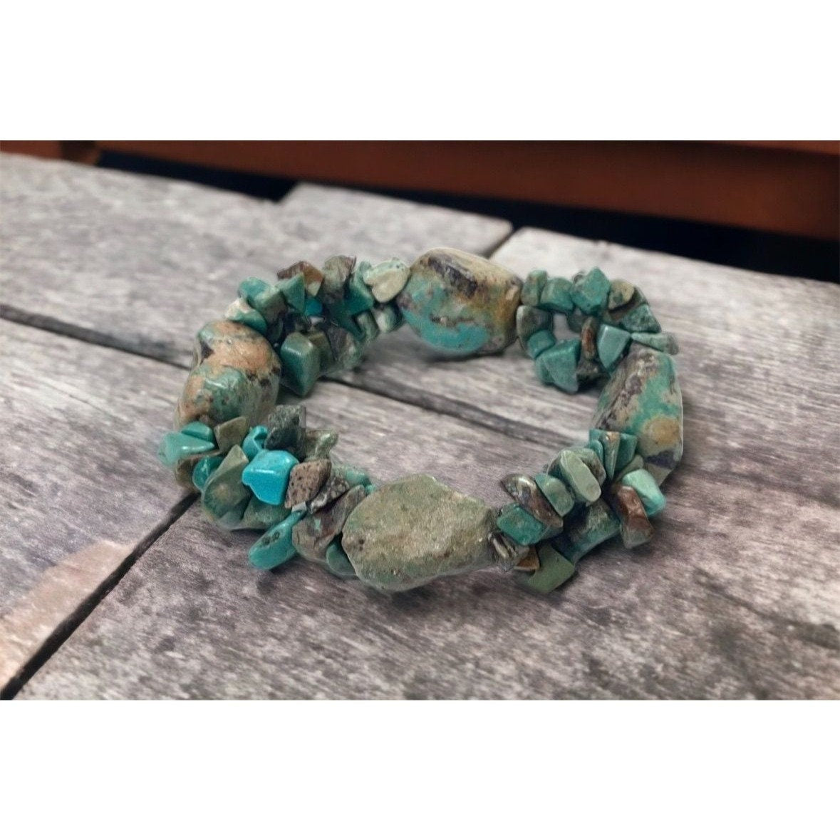 Faux turquoise (howlite?) stunning vintage bracelet