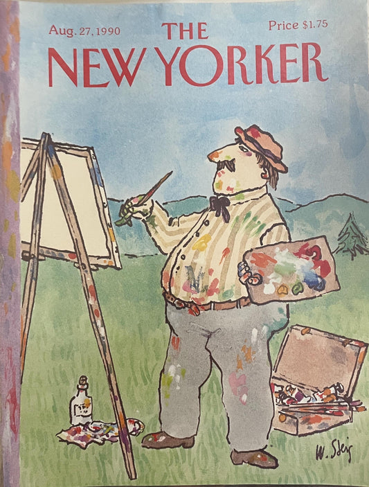 NEW YORKER Magazine original cover - August 27, 1990 - artist, painter, painting