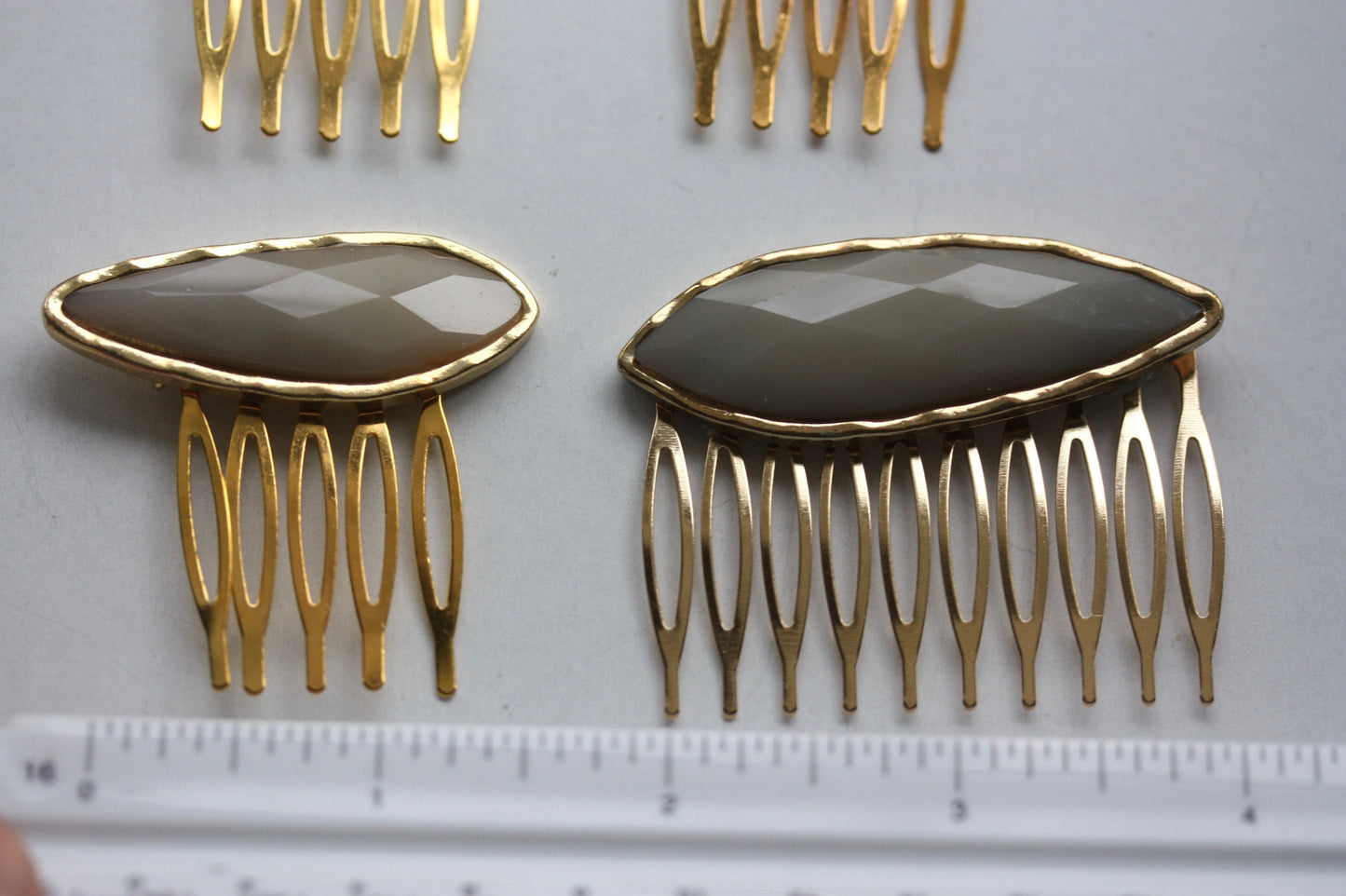 Your choice of hair comb - Mixed Material - handmade from new and vintage components - ivory cream and silvery gray