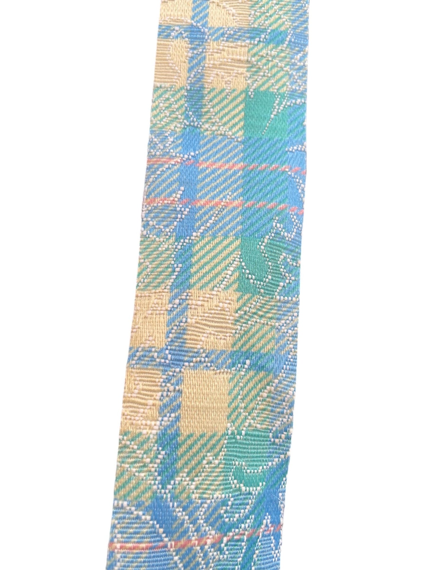 10 yards vintage Designer Dispatch Ribbon Trim Edging ~ Craft Sewing Embellishment - Brocade plaid - 1.25" wide