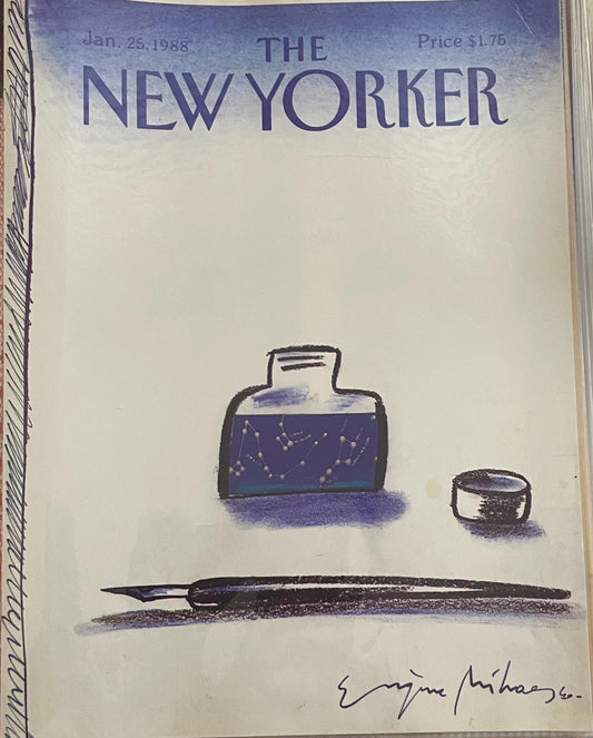 January 25, 1988 - The NEW YORKER Magazine original cover - pen and ink
