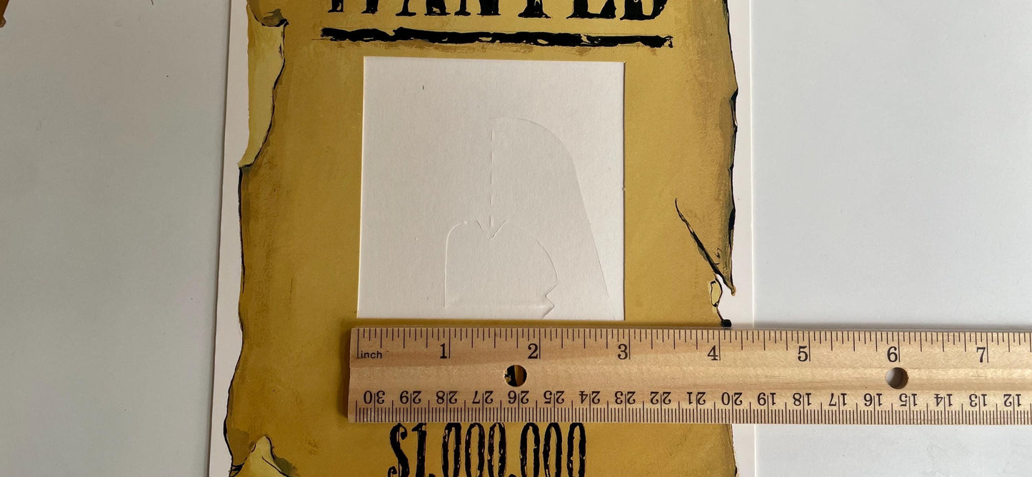 Fun photo cards and envelopes - "Wanted" with an insert for someone's 3"x3" photo - never used