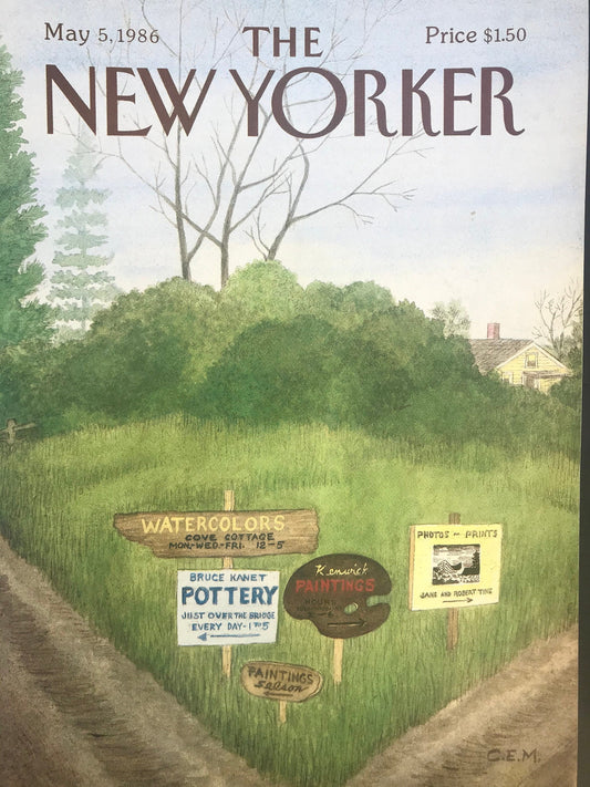 NEW YORKER Magazine original cover - vintage - May 5, 1986